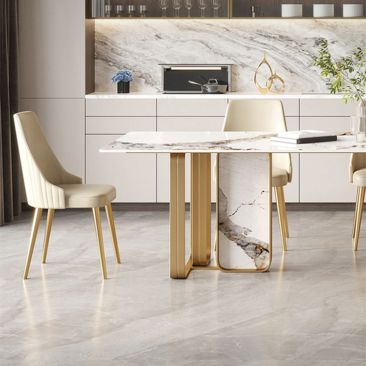 Nordic Dining Set 1/4/5/7 Pieces Rectangle Stone Dining Table for Dining Room Clearhalo 'Dining Room Sets' 'Dining Tables & Seating' 'dining_room_set' 'furn' 'furn_dining_room_set' 'Furniture' 'Kitchen & Dining Furniture' 5303012