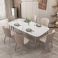 Juego de comedor moderno de piedra sinterizada, juego de comedor rectangular de 1/2/5/7 piezas