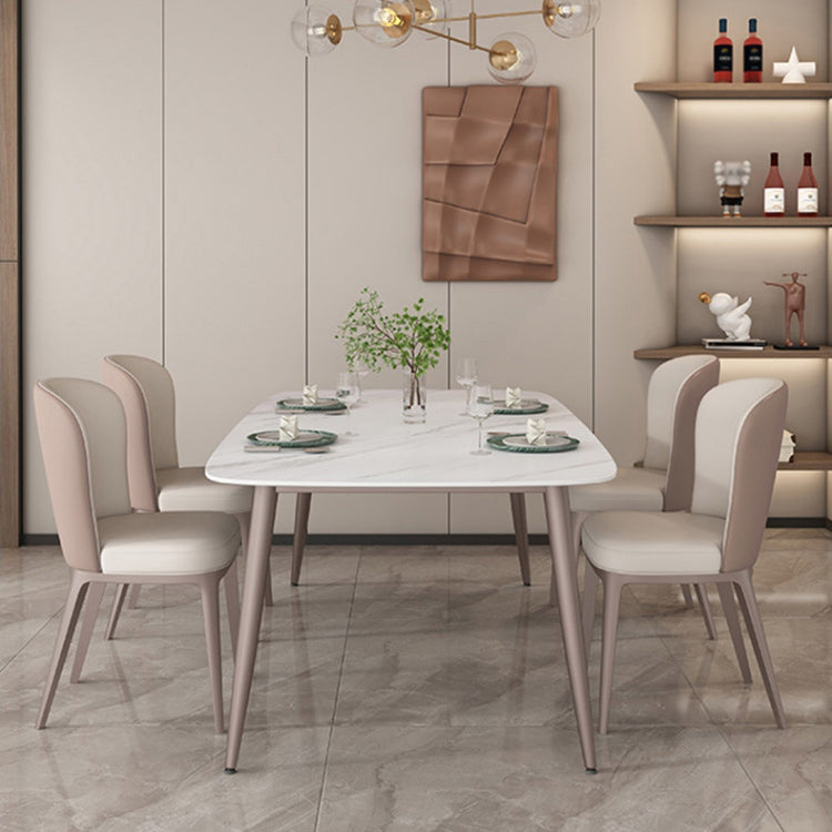 Juego de comedor moderno de piedra sinterizada, juego de comedor rectangular de 1/2/5/7 piezas