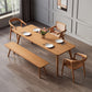 Modern 1/4/5/7 Pieces Dining Set Rectangle Pine Wood Dining Table for Dining Room Kitchen 5 Pieces: Table, 3 Chairs, 1 Bench Clearhalo 'Dining Room Sets' 'Dining Tables & Seating' 'dining_room_set' 'furn' 'furn_dining_room_set' 'Furniture' 'Kitchen & Dining Furniture' 5303113