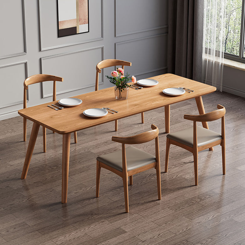 Modern 1/4/5/7 Pieces Dining Set Rectangle Pine Wood Dining Table for Dining Room Kitchen 5 Pieces: Table, 4 Light Gray Chairs Clearhalo 'Dining Room Sets' 'Dining Tables & Seating' 'dining_room_set' 'furn' 'furn_dining_room_set' 'Furniture' 'Kitchen & Dining Furniture' 5303114