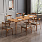 Modern 1/4/5/7 Pieces Dining Set Rectangle Pine Wood Dining Table for Dining Room Kitchen 7 Pieces: Table, 6 Light Grey Chairs Clearhalo 'Dining Room Sets' 'Dining Tables & Seating' 'dining_room_set' 'furn' 'furn_dining_room_set' 'Furniture' 'Kitchen & Dining Furniture' 5303118