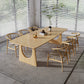 Modern 1/7 Pieces Dining Set Rectangle Pine Wood Dining Table for Dining Room Clearhalo 'Dining Room Sets' 'Dining Tables & Seating' 'dining_room_set' 'furn' 'furn_dining_room_set' 'Furniture' 'Kitchen & Dining Furniture' 5303173