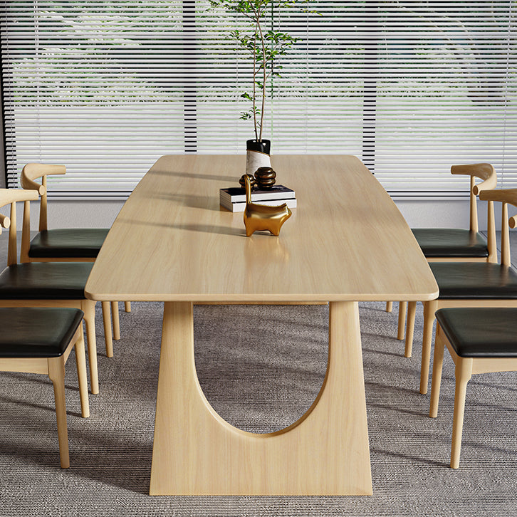Modern 1/7 Pieces Dining Set Rectangle Pine Wood Dining Table for Dining Room Clearhalo 'Dining Room Sets' 'Dining Tables & Seating' 'dining_room_set' 'furn' 'furn_dining_room_set' 'Furniture' 'Kitchen & Dining Furniture' 5303180