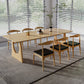 Modern 1/7 Pieces Dining Set Rectangle Pine Wood Dining Table for Dining Room Clearhalo 'Dining Room Sets' 'Dining Tables & Seating' 'dining_room_set' 'furn' 'furn_dining_room_set' 'Furniture' 'Kitchen & Dining Furniture' 5303183