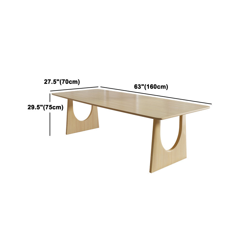 Modern 1/7 Pieces Dining Set Rectangle Pine Wood Dining Table for Dining Room Clearhalo 'Dining Room Sets' 'Dining Tables & Seating' 'dining_room_set' 'furn' 'furn_dining_room_set' 'Furniture' 'Kitchen & Dining Furniture' 5303185