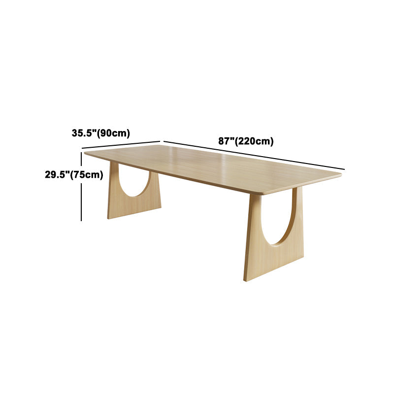 Modern 1/7 Pieces Dining Set Rectangle Pine Wood Dining Table for Dining Room Clearhalo 'Dining Room Sets' 'Dining Tables & Seating' 'dining_room_set' 'furn' 'furn_dining_room_set' 'Furniture' 'Kitchen & Dining Furniture' 5303188
