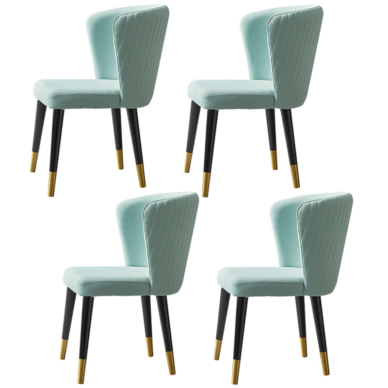 Nordic Glam Sintered Stone Dining Rectangle Table Set 1/4/5/6/7 Pieces Dining Set 4 Green Chairs Clearhalo 'Dining Room Sets' 'Dining Tables & Seating' 'dining_room_set' 'furn' 'furn_dining_room_set' 'Furniture' 'Kitchen & Dining Furniture' 5303198