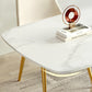 Nordic Glam Sintered Stone Dining Rectangle Table Set 1/4/5/6/7 Pieces Dining Set Clearhalo 'Dining Room Sets' 'Dining Tables & Seating' 'dining_room_set' 'furn' 'furn_dining_room_set' 'Furniture' 'Kitchen & Dining Furniture' 5303204
