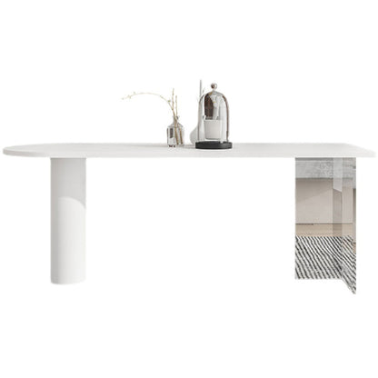 キッチン用の木製カウンターテーブルの特殊ダイニングテーブルのモダンピンク