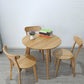 Round Dining Table Natural Contemporary Style Solid Wood Dinner Table for Home Kitchen