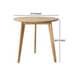 Round Dining Table Natural Contemporary Style Solid Wood Dinner Table for Home Kitchen