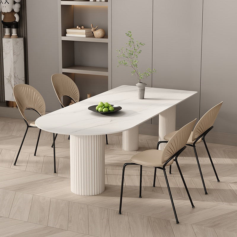 Contemporary Style Dining Table 3 Legs for Dining Room Kitchen Home Furniture