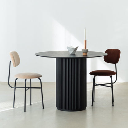 Table à manger ronde en bois massif de Style moderne, pour la cuisine, meubles de maison