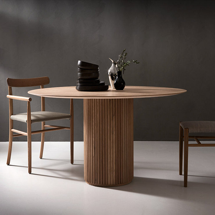 Table à manger ronde en bois massif de Style moderne, pour la cuisine, meubles de maison