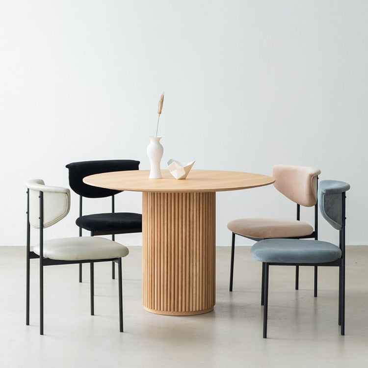 Table à manger ronde en bois massif de Style moderne, pour la cuisine, meubles de maison