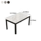 Modern Black in Glass Counter Table Rectangle Dining Table for Kitchen Clearhalo 'Dining Tables & Seating' 'Dining Tables' 'dining_table' 'furn' 'furn_dining_table' 'Furniture' 'Kitchen & Dining Furniture' 5303420