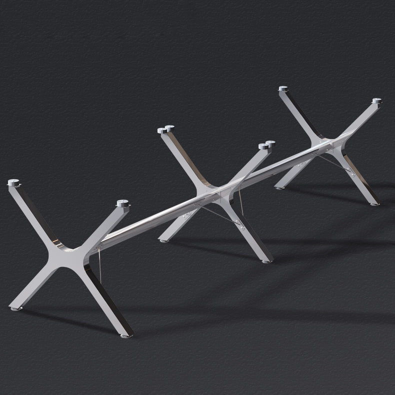 Tavolo da pranzo rettangolare contemporaneo in acciaio tavolo da pranzo in vetro per sala da pranzo