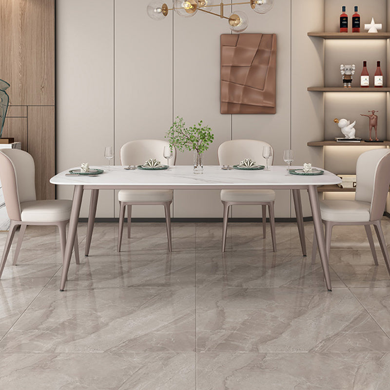 Mesa de comedor de rectángulo de lujo tradicional muebles de comedor de piedra