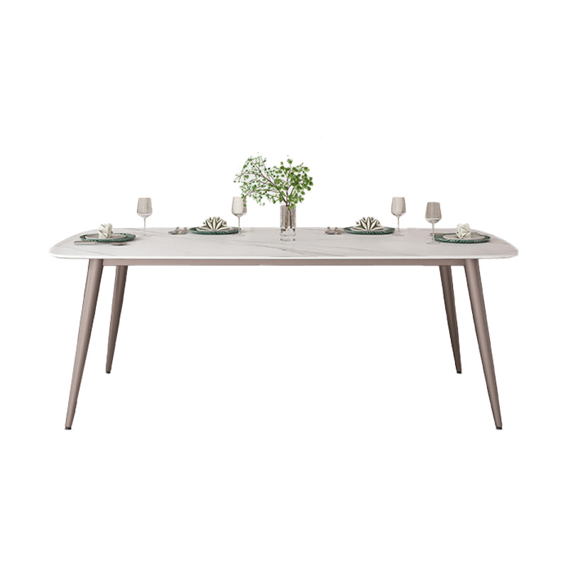 Mesa de comedor de rectángulo de lujo tradicional muebles de comedor de piedra