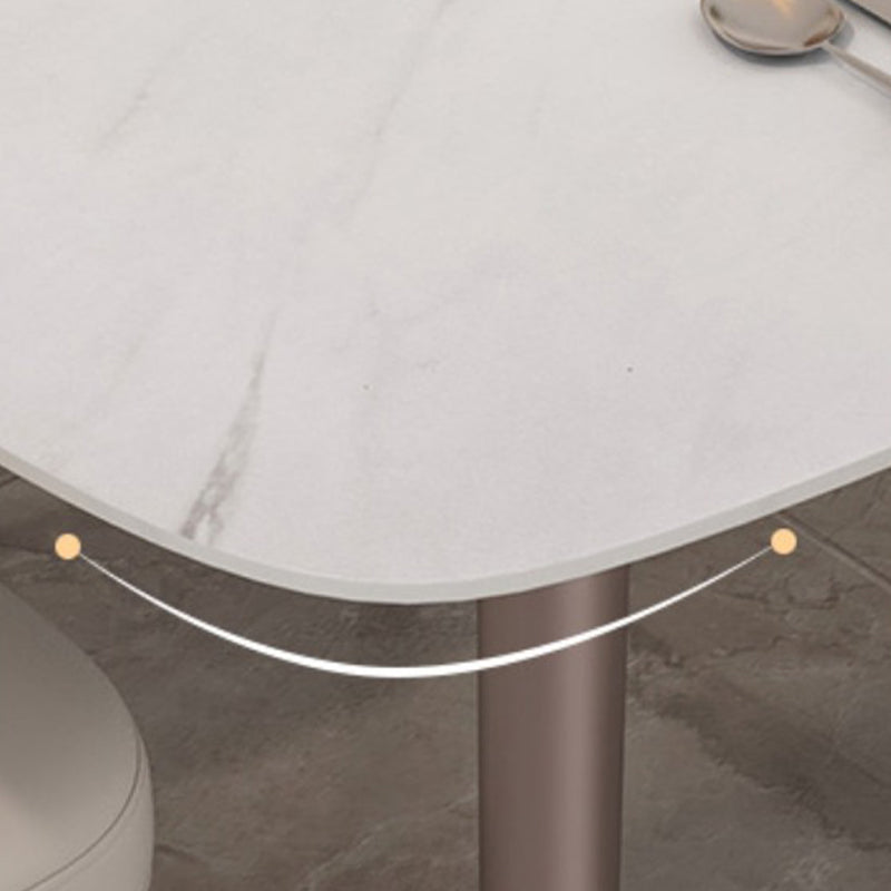 Mesa de comedor de rectángulo de lujo tradicional muebles de comedor de piedra