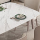 Mesa de comedor de rectángulo de lujo tradicional muebles de comedor de piedra