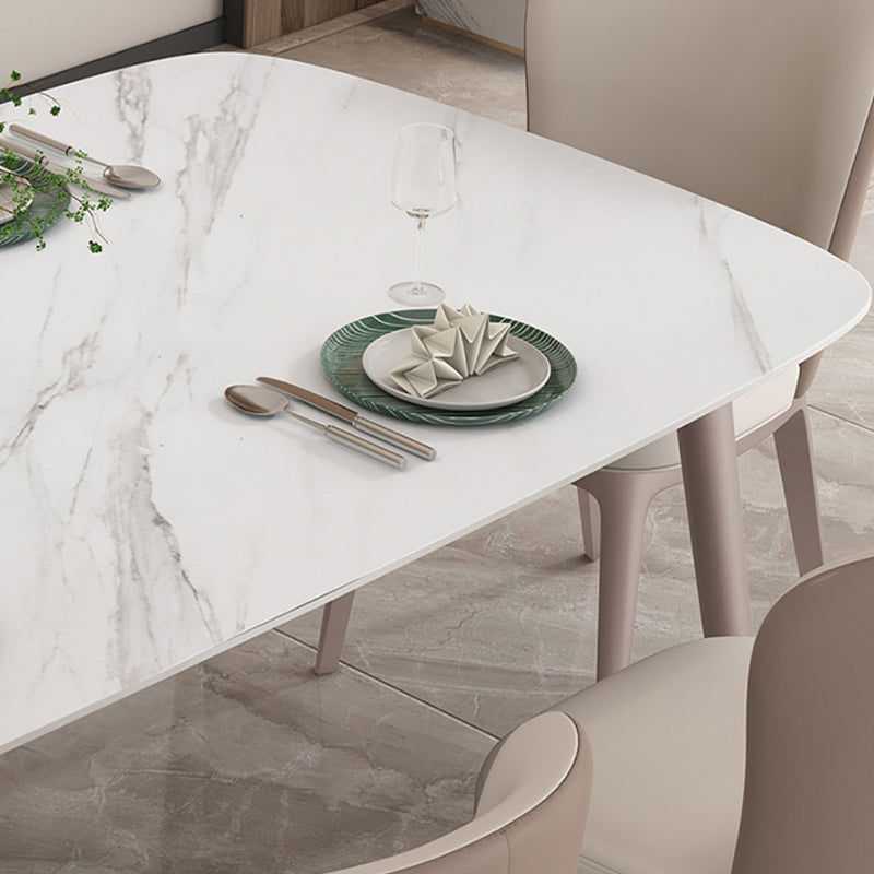 Mesa de comedor de rectángulo de lujo tradicional muebles de comedor de piedra