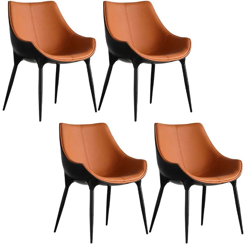 Chaise de salle à manger en métal contemporain meubles letéraux en arrière en finition mate pour la maison