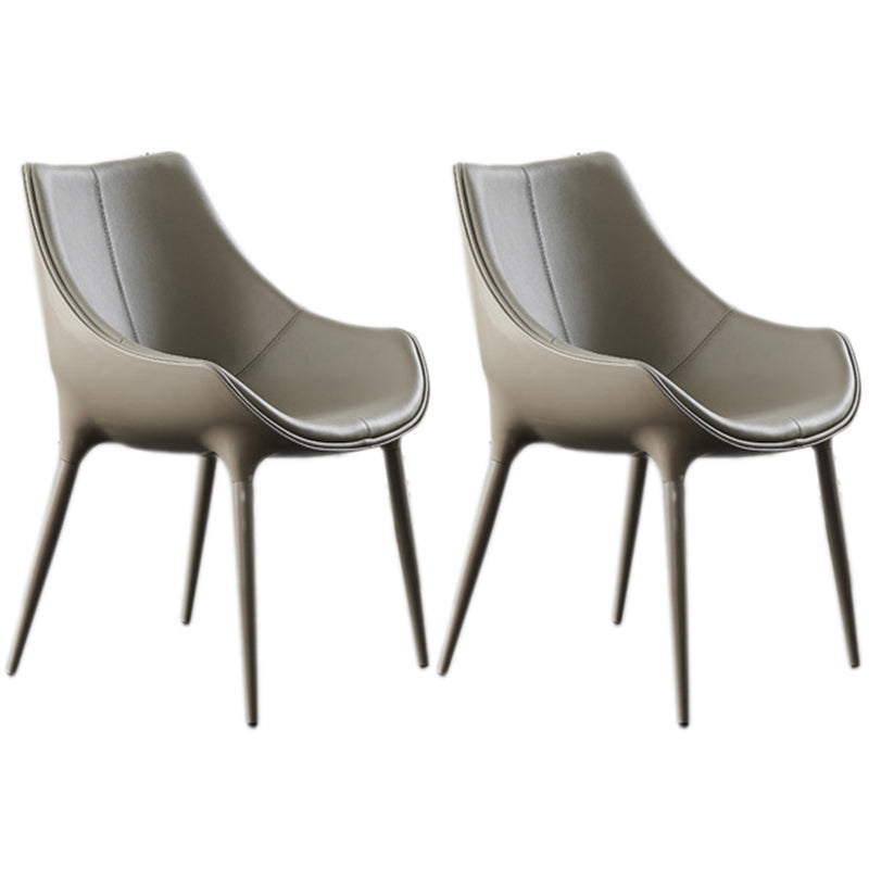 Chaise de salle à manger en métal contemporain meubles letéraux en arrière en finition mate pour la maison