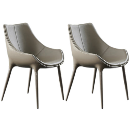 Chaise de salle à manger en métal contemporain meubles letéraux en arrière en finition mate pour la maison