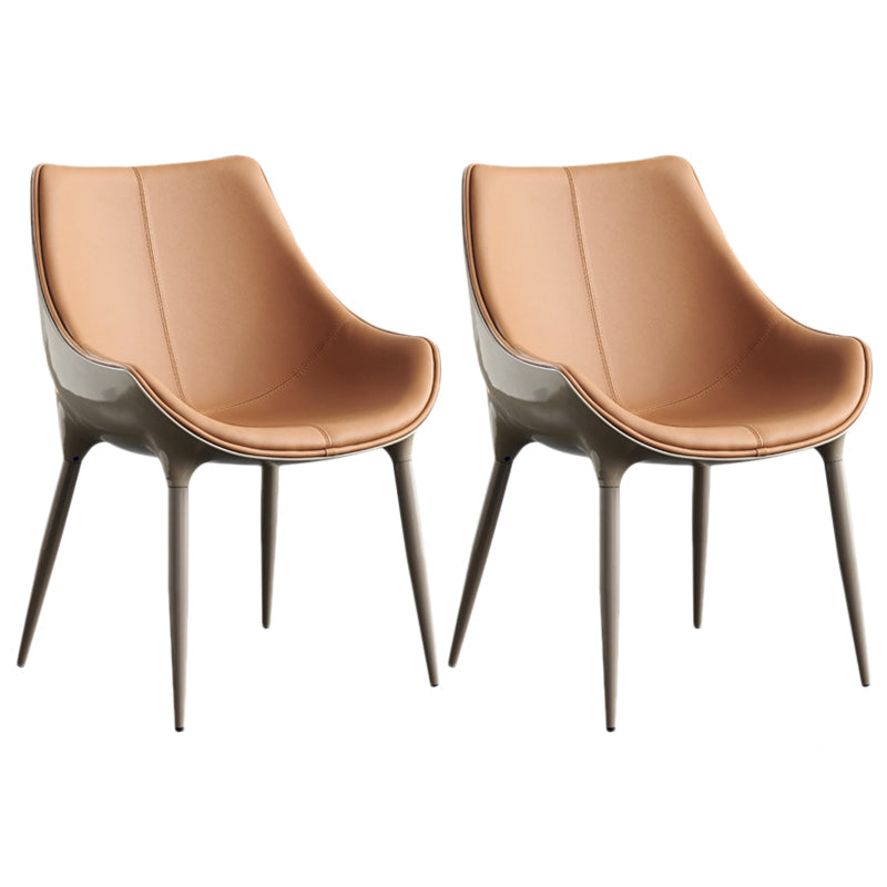 Chaise de salle à manger en métal contemporain meubles letéraux en arrière en finition mate pour la maison