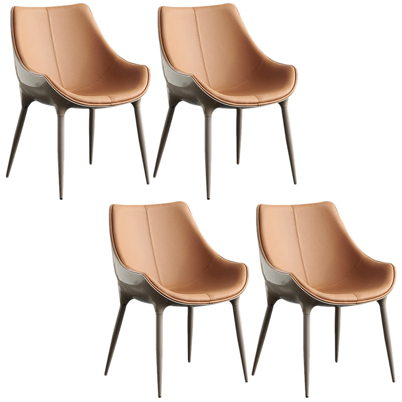 Chaise de salle à manger en métal contemporain meubles letéraux en arrière en finition mate pour la maison