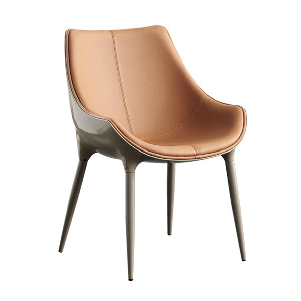 Chaise de salle à manger en métal contemporain meubles letéraux en arrière en finition mate pour la maison