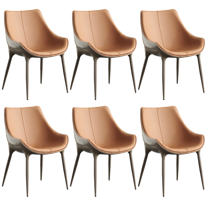 Chaise de salle à manger en métal contemporain meubles letéraux en arrière en finition mate pour la maison