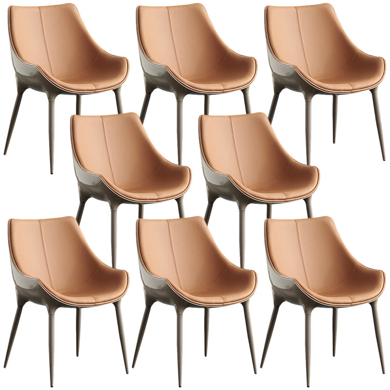 Chaise de salle à manger en métal contemporain meubles letéraux en arrière en finition mate pour la maison