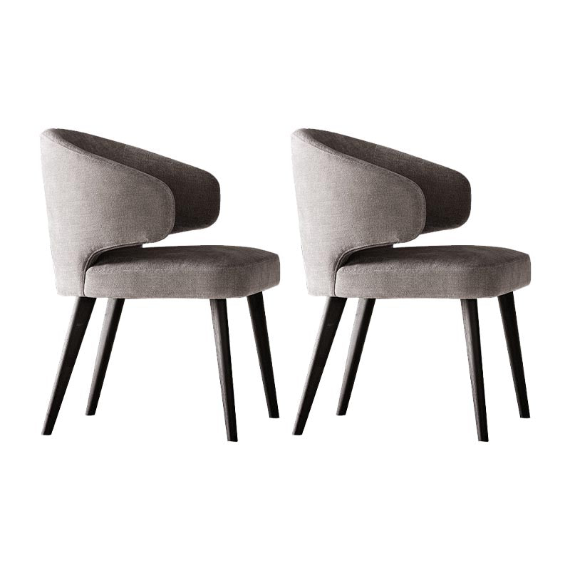 Contemporary Steel Dining Arm Chair Wingback Side Furniture Single in Matte Finish Grey 2 Piece Set Clearhalo 'Dining Chairs' 'Dining Tables & Seating' 'dining_chair' 'furn' 'furn_dining_chair' 'Furniture' 'Kitchen & Dining Furniture' 5303534