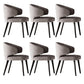 Contemporary Steel Dining Arm Chair Wingback Side Furniture Single in Matte Finish Grey 6 Piece Set Clearhalo 'Dining Chairs' 'Dining Tables & Seating' 'dining_chair' 'furn' 'furn_dining_chair' 'Furniture' 'Kitchen & Dining Furniture' 5303538