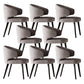 Contemporary Steel Dining Arm Chair Wingback Side Furniture Single in Matte Finish Grey 8 Piece Set Clearhalo 'Dining Chairs' 'Dining Tables & Seating' 'dining_chair' 'furn' 'furn_dining_chair' 'Furniture' 'Kitchen & Dining Furniture' 5303541