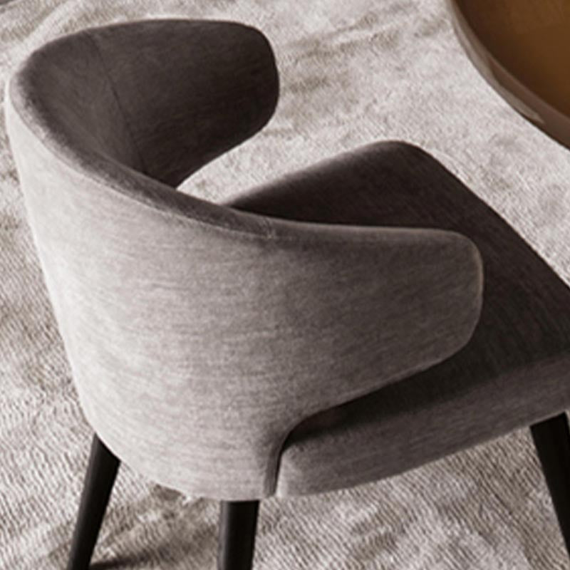 Contemporary Steel Dining Arm Chair Wingback Side Furniture Single in Matte Finish Clearhalo 'Dining Chairs' 'Dining Tables & Seating' 'dining_chair' 'furn' 'furn_dining_chair' 'Furniture' 'Kitchen & Dining Furniture' 5303544