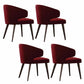 Contemporary Steel Dining Arm Chair Wingback Side Furniture Single in Matte Finish Red 4 Piece Set Clearhalo 'Dining Chairs' 'Dining Tables & Seating' 'dining_chair' 'furn' 'furn_dining_chair' 'Furniture' 'Kitchen & Dining Furniture' 5303546