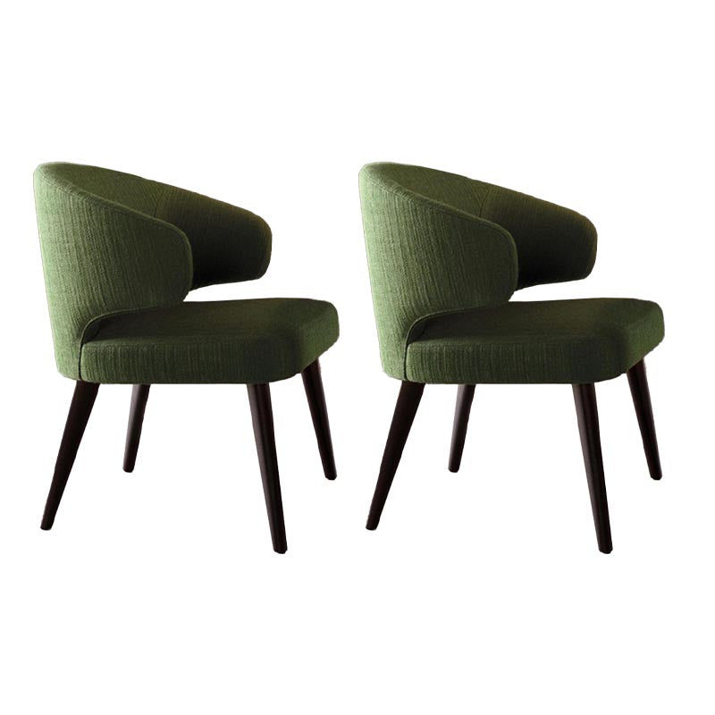 Contemporary Steel Dining Arm Chair Wingback Side Furniture Single in Matte Finish Green 2 Piece Set Clearhalo 'Dining Chairs' 'Dining Tables & Seating' 'dining_chair' 'furn' 'furn_dining_chair' 'Furniture' 'Kitchen & Dining Furniture' 5303552