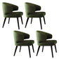Contemporary Steel Dining Arm Chair Wingback Side Furniture Single in Matte Finish Green 4 Piece Set Clearhalo 'Dining Chairs' 'Dining Tables & Seating' 'dining_chair' 'furn' 'furn_dining_chair' 'Furniture' 'Kitchen & Dining Furniture' 5303554