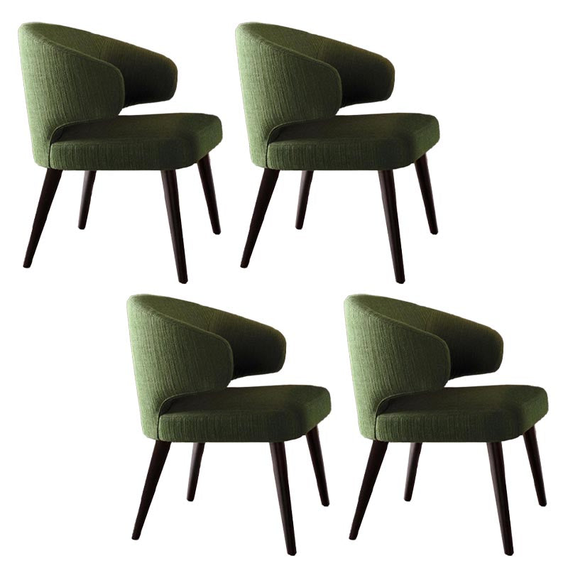 Contemporary Steel Dining Arm Chair Wingback Side Furniture Single in Matte Finish Green 4 Piece Set Clearhalo 'Dining Chairs' 'Dining Tables & Seating' 'dining_chair' 'furn' 'furn_dining_chair' 'Furniture' 'Kitchen & Dining Furniture' 5303554