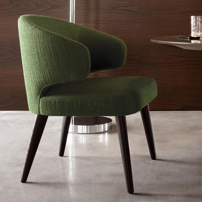 Contemporary Steel Dining Arm Chair Wingback Side Furniture Single in Matte Finish Clearhalo 'Dining Chairs' 'Dining Tables & Seating' 'dining_chair' 'furn' 'furn_dining_chair' 'Furniture' 'Kitchen & Dining Furniture' 5303555