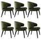 Contemporary Steel Dining Arm Chair Wingback Side Furniture Single in Matte Finish Green 6 Piece Set Clearhalo 'Dining Chairs' 'Dining Tables & Seating' 'dining_chair' 'furn' 'furn_dining_chair' 'Furniture' 'Kitchen & Dining Furniture' 5303556