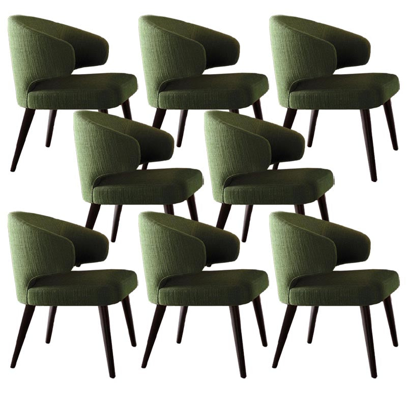 Contemporary Steel Dining Arm Chair Wingback Side Furniture Single in Matte Finish Green 8 Piece Set Clearhalo 'Dining Chairs' 'Dining Tables & Seating' 'dining_chair' 'furn' 'furn_dining_chair' 'Furniture' 'Kitchen & Dining Furniture' 5303558