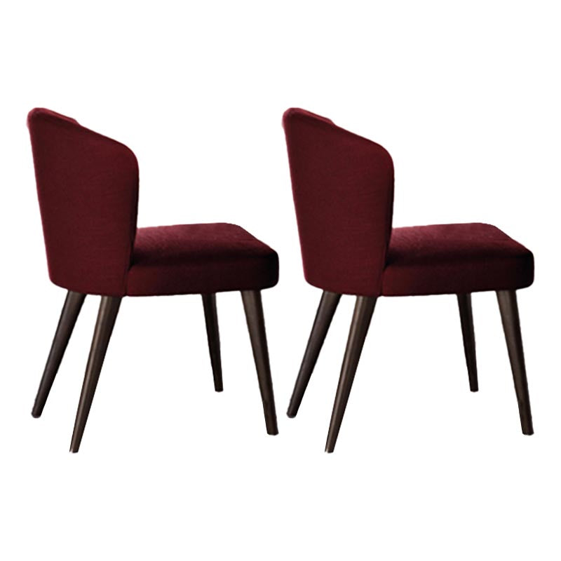 Contemporary Steel Dining Arm Chair Wingback Side Furniture Single in Matte Finish Red Brown 2 Piece Set Clearhalo 'Dining Chairs' 'Dining Tables & Seating' 'dining_chair' 'furn' 'furn_dining_chair' 'Furniture' 'Kitchen & Dining Furniture' 5303560
