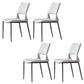 Armless Dining Chairs Contemporary Open Back Dining Side Upholstered Furniture Grey 4 Piece Set Clearhalo 'Dining Chairs' 'Dining Tables & Seating' 'dining_chair' 'furn' 'furn_dining_chair' 'Furniture' 'Kitchen & Dining Furniture' 5303591