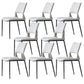 Armless Dining Chairs Contemporary Open Back Dining Side Upholstered Furniture Grey 8 Piece Set Clearhalo 'Dining Chairs' 'Dining Tables & Seating' 'dining_chair' 'furn' 'furn_dining_chair' 'Furniture' 'Kitchen & Dining Furniture' 5303595