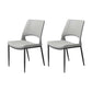 Armless Dining Chairs Contemporary Open Back Dining Side Upholstered Furniture Light Gray 2 Piece Set Clearhalo 'Dining Chairs' 'Dining Tables & Seating' 'dining_chair' 'furn' 'furn_dining_chair' 'Furniture' 'Kitchen & Dining Furniture' 5303608